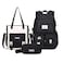 MUSEVOS Kawaii Girls Backpack for School with Convertible Shoulder Tote BagCute Teenage Multiple Pockets Backpack for Primary Elementary High School Black 3 Pcs Set
