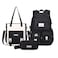 MUSEVOS Kawaii Girls Backpack for School with Convertible Shoulder Tote BagCute Teenage Multiple Pockets Backpack for Primary Elementary High School Black 3 Pcs Set