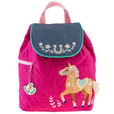 Stephen Joseph Unisex Toddler Back to School Quilted Backpack One Size Horse