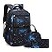 Bansusu Backpack for Boys with Lunch Box Galaxy 3Pcs Bookbag for Boys Backpack School Bags 3 PiecesGalaxyBlack blue
