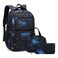 Bansusu Backpack for Boys with Lunch Box Galaxy 3Pcs Bookbag for Boys Backpack School Bags 3 PiecesGalaxyBlack blue