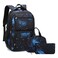 Bansusu Backpack for Boys with Lunch Box Galaxy 3Pcs Bookbag for Boys Backpack School Bags 3 PiecesGalaxyBlack blue