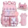KBGPW Cute Girls BackpackRabbit Kids School Backpack with Pencil Case Elementary School Bag for Girls 510 Year Old Pink165inch