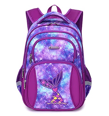 Cusangel Kids Backpack for Girls Preschool Elementary Kindergarten Mermaid School Bag 156 Multifunctional Cute Large Capacity