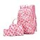 Bansusu 3Pcs Geometric Print Kids Backpack Set for Girls with Lunchbox Capacity Elementary Middle School Bag Girls Backpack and Lunchbox Set