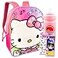Fast Forward Hello Kitty Backpack Set Bundle with 15 Pink School Bag Stickers Water Bottle and More Hello Kitty Travel School Supplies for Kids