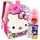Fast Forward Hello Kitty Backpack Set Bundle with 15 Pink School Bag Stickers Water Bottle and More Hello Kitty Travel School Supplies for Kids