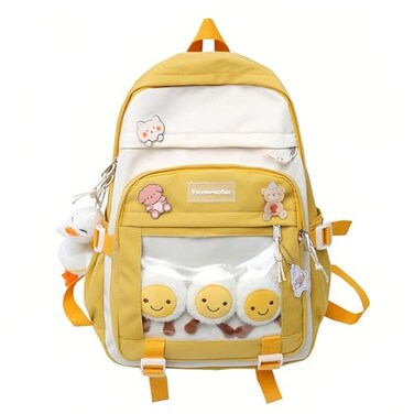 Sopnorm Girls Backpack Kawaii Girls School Bag Cute Kids Backpack for Elementary Student Casual Day pack for Teen