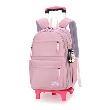 Armbq Rolling BackpackBackpack with WheelsKids Roller Backpack for Girls Boys Travel Bag on Wheels Kids Trolley School BagPurple