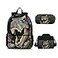 AMYATLIY 3Pcs Dinosaur Backpack with Lunch Box Shcool bag Bookbag for Kids Boys Fans Gifts Color 1 Medium