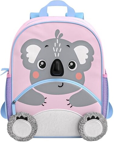 Move2Play Koala Kids Backpack Kid Size Back to School Elementary Kindergarten Book Bag Designed for Boys Girls Ages 4 Year Olds Travel Ready