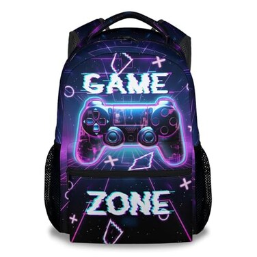 UNIKITTY Backpack for Boys Kids Bookbag for Middle School Boys Gamer Backpack with Adjustable Straps 17 Inch Schoolbag for Kindergarten Elementary