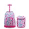 J World New York J World Lollipop Kids Rolling Backpack Lunch Bag Set for Elementary School CarryOn Suitcase with Wheels Blue Raspberry