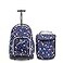 J World New York J World Lollipop Kids Rolling Backpack Lunch Bag Set for Elementary School CarryOn Suitcase with Wheels Spaceship