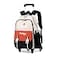 GRUOTEIS Rolling Backpack for Girls Elementary Middle School Bags Girls Backpack for Kids with 6 Wheels BlackOrange