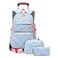 Sopnorm 3Pcs Girls Rolling Backpack Kids Bookbag with Wheels Set Elementary Students Outdoors Trolley Schoolbag