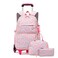 Sopnorm 3Pcs Girls Rolling Backpack Kids Bookbag with Wheels Set Elementary Students Outdoors Trolley Schoolbag