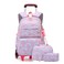 Sopnorm 3Pcs Girls Rolling Backpack Kids Bookbag with Wheels Set Elementary Students Outdoors Trolley Schoolbag