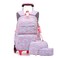 Sopnorm 3Pcs Girls Rolling Backpack Kids Bookbag with Wheels Set Elementary Students Outdoors Trolley Schoolbag