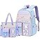 LANSHIYA Bunny Backpack for Girls Cute Kids Bookbag for Elementary School Kawaii Preschool Outdoor Daypack 2Pcs Blue