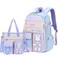 LANSHIYA Bunny Backpack for Girls Cute Kids Bookbag for Elementary School Kawaii Preschool Outdoor Daypack 2Pcs Blue
