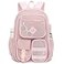 Cuayxox Light Pink Mesh Backpack for Girls Boys Heavy Duty School Bookbag Womens SemiTransparent Net Back Pack for Work Travel Beach