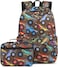 LEDAOU Kids School Backpack with Lunch Box for Boy Kindergarten BookBag School Bag Preschool Kindergarten Toddler Backpack Brown