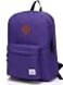 VASCHY Lightweight Backpack for School Classic Basic Water Resistant Casual Daypack for Travel with Bottle Side Pockets Purple