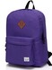 VASCHY Lightweight Backpack for School Classic Basic Water Resistant Casual Daypack for Travel with Bottle Side Pockets Purple