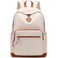 Lohol Classic Backpack for Girls Boys Teens Lightweight Bookbag for School Travel College BeigeOrange