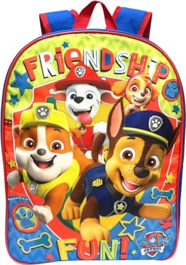 Ruz Paw Patrol Kids Licensed 15 Inch School Bag Backpack Friendship Fun Boy Large