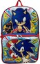 Ruz Sonic The Hedgehog 16 Inch Backpack With Detachable Matching Lunch Box Sonic III