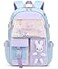 MCWTH School Backpack for Girls Lightweight Waterproof Cute Bunny School Bookbag for Teen Kids Students Elementary Rabbit Blue