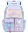 MCWTH School Backpack for Girls Lightweight Waterproof Cute Bunny School Bookbag for Teen Kids Students Elementary Rabbit Blue