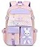 MCWTH School Backpack for Girls Lightweight Waterproof Cute Bunny School Bookbag for Teen Kids Students Elementary Rabbit Pink Large