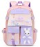 MCWTH School Backpack for Girls Lightweight Waterproof Cute Bunny School Bookbag for Teen Kids Students Elementary Rabbit Pink Large
