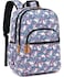 Leaper Waterresistant Cute Unicorn Laptop Backpack Travel Bag College Backpack Satchel Dark Blue