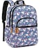 Leaper Waterresistant Cute Unicorn Laptop Backpack Travel Bag College Backpack Satchel Dark Blue