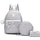 I IHAYNER IHAYNER Girls and Boys 3Piece Leather Backpack Silver 995L x 394W x 1188H