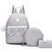 I IHAYNER IHAYNER Girls and Boys 3Piece Leather Backpack Silver 995L x 394W x 1188H