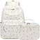 LEDAOU Backpack for Girls Kids Backpack with Lunch Box Preschool Kindergarten Elementary BookBag Primary School Bag Set Pink bow
