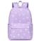 Kimwadalh Bow Backpack for Girls Purple Girls Schoolbag with Large Capacity School Bookbag for Elementary High School