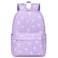 Kimwadalh Bow Backpack for Girls Purple Girls Schoolbag with Large Capacity School Bookbag for Elementary High School