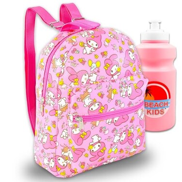 SANRIO My Melody Mini Backpack Set Bundle of 10 Faux Leather Bag Water Bottle Sanrio School Supplies