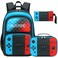 Octsky School Backpack Boys Game Bookbag for Kids Children Elementary School Backpack with Lunch Box Blue