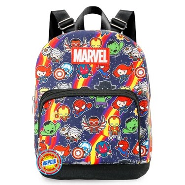 Fast Forward New York Avengers Mini Backpack 10 Exclusive Woven Small Backpack with Front Pocket and Button Bundle Adjusts to Fit Adults Teens Boys Kids