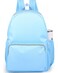 Cunno 1 Piece Nylon Backpack Kids School Backpack for Toddler Girls Boys Plain Waterproof Preppy Bookbags Travel for Student Blue