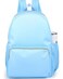 Cunno 1 Piece Nylon Backpack Kids School Backpack for Toddler Girls Boys Plain Waterproof Preppy Bookbags Travel for Student Blue