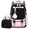 Bevalsa School Backpack for Girls Backpack with Lunch Box Pen Case Bookbag for Girls Kids Elementary Middle High School Student 21L Children Schoolbag