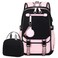 Bevalsa School Backpack for Girls Backpack with Lunch Box Pen Case Bookbag for Girls Kids Elementary Middle High School Student 21L Children Schoolbag